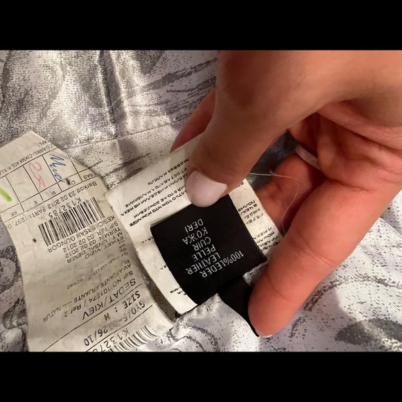 Leather jacket with real fur, size S-M - Picture 5 of 5